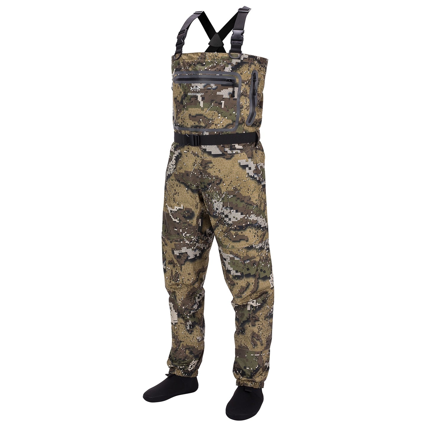 Bassdash Veil Camo Chest Stocking Foot and Boot Foot Fishing Hunting Waders for Men