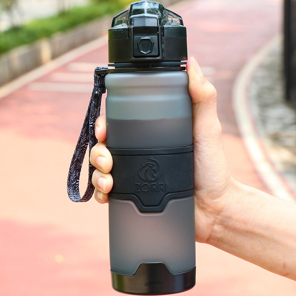 ZORRI Sport Water Bottles BPA Free Portable Gym Anti-fall Leak-proof Drinkware