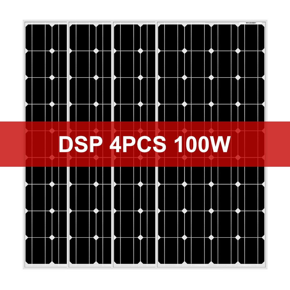 DOKIO 100W 18V Solar panel Waterproof Glass solar Panels 200W 300W 400W