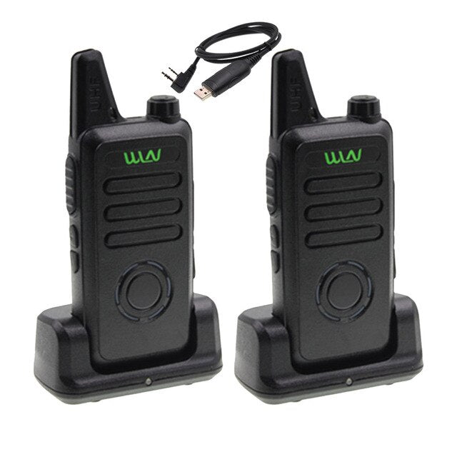 2PCS New WLN KD-C1plus Mini Walkie Talkie KD-C1 plus UHF 400-470MHz Slim