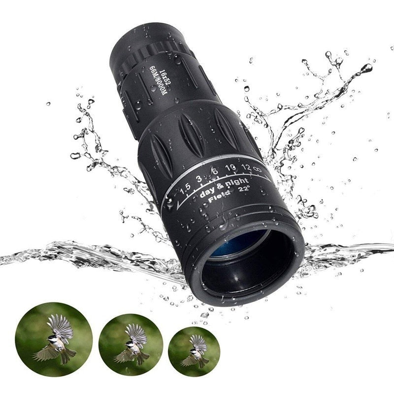 US DE UK 16X Monocular 66m/8000m Magnification Dual Focus Zoom Optic Len Armoring