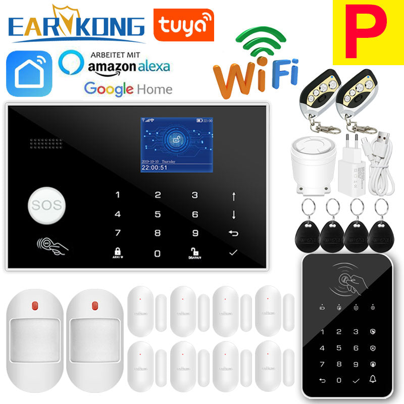 Wifi GSM Alarm System 433MHz Home Burglar Security Alarm Wireless Wired