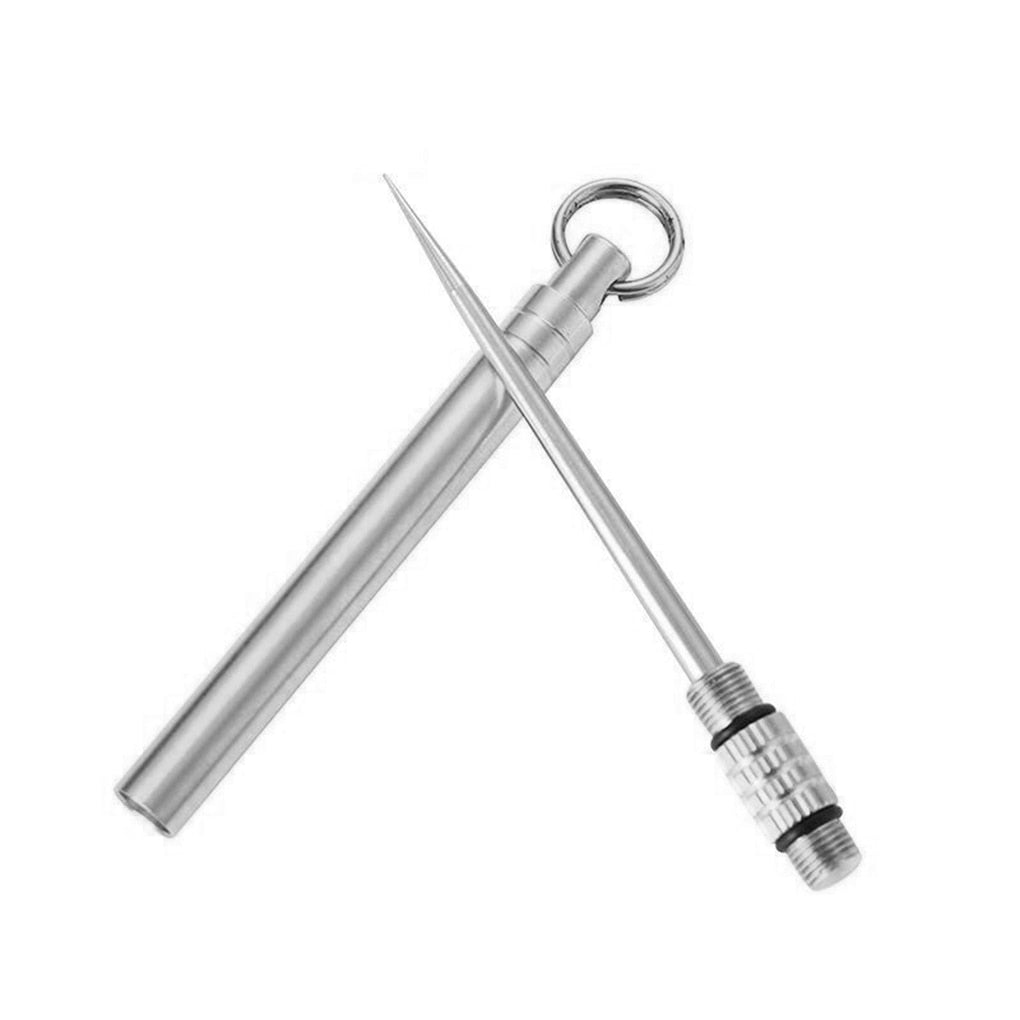 Titanium Outdoor Edc Portable Multifunctional Toothpick Bottle Fruit Fork Camping Tool