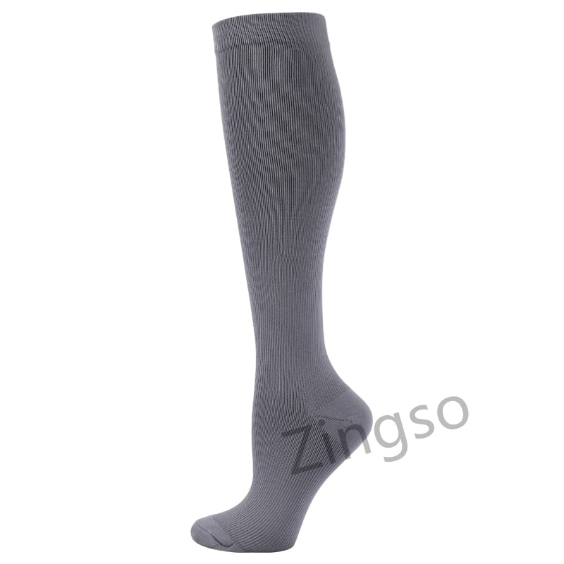 Compression Stockings Men Women Hiking Running Socks 20-30 MmHg Flight Pregnancy