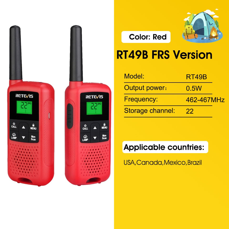 Retevis RT649B Walkie Talkie 2 or 4 pcs PMR446 Walkie-talkies 1.8km for Motorola