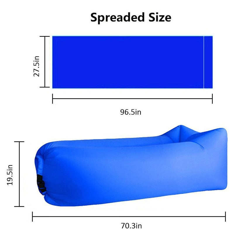 Camping Inflatable Lounger Sleeping Bag Portable Soft Ultralight Down Beach Equipment