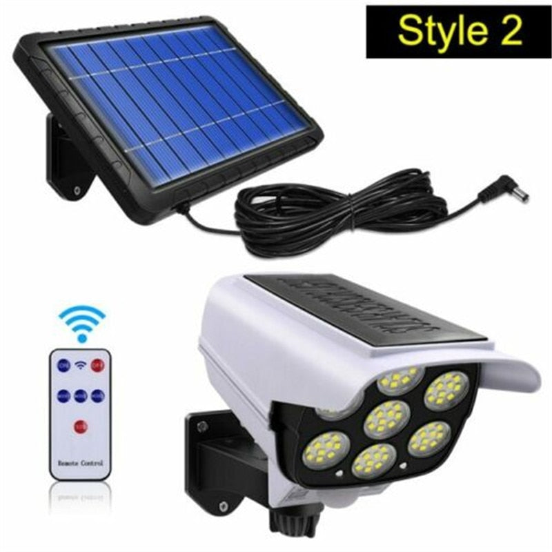 77 LED Solar Light Motion Sensor Security Dummy Camera Wireless Flood Light IP65