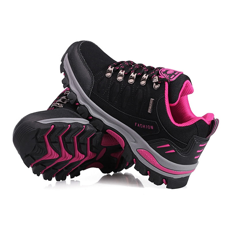 Autumn Spring Women Outdoor Leather Trekking Hiking Shoes Woman Mountain Sneake