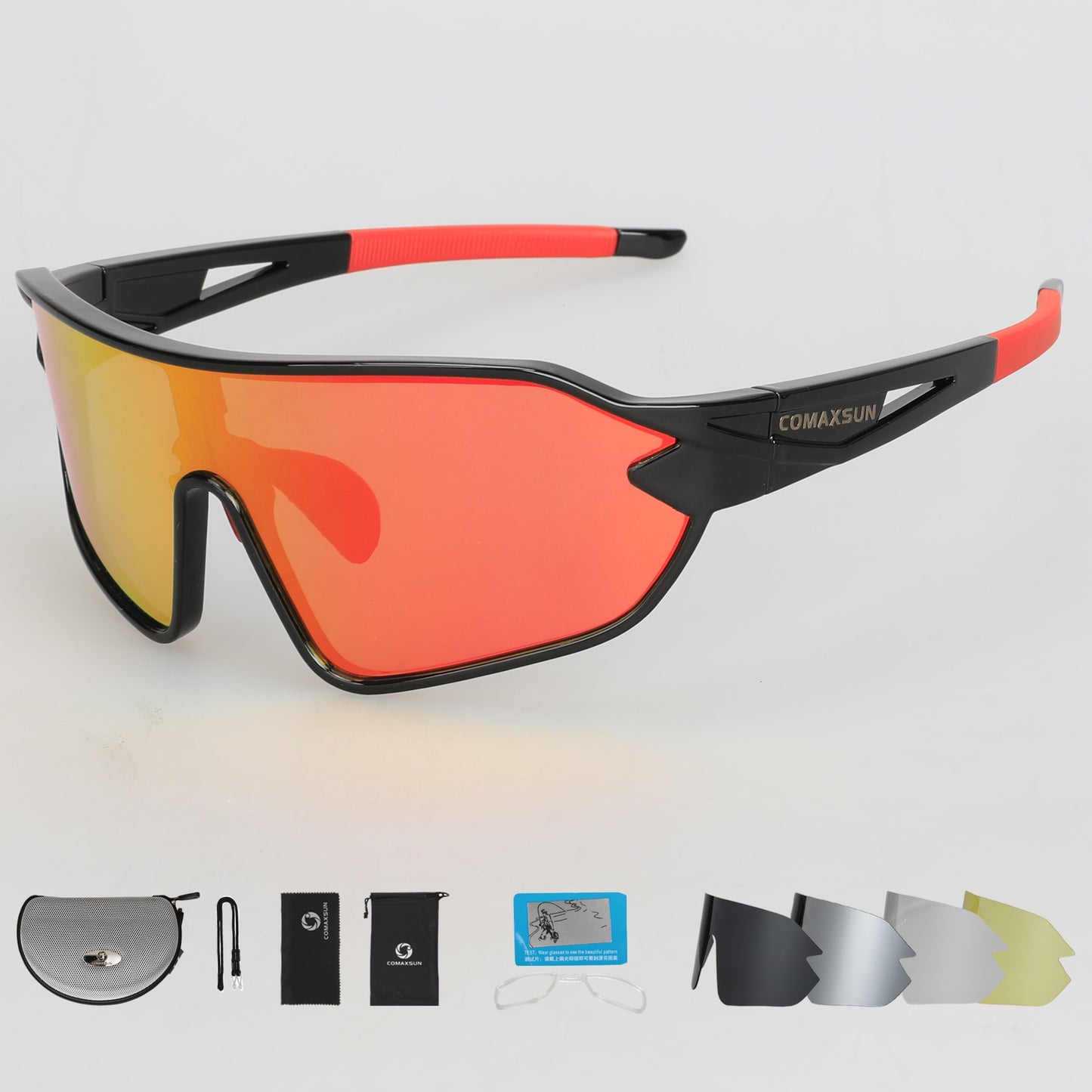 COMAXSUN Professional Polarized Cycling Glasses Bike  Sports Bicycle Sunglasses