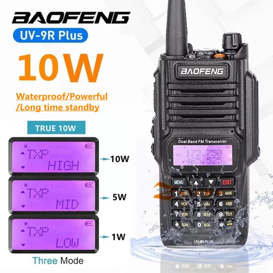 2022 Baofeng UV-9R Plus Waterproof Walkie Talkie UV9Rplus Dual Band Portable CB