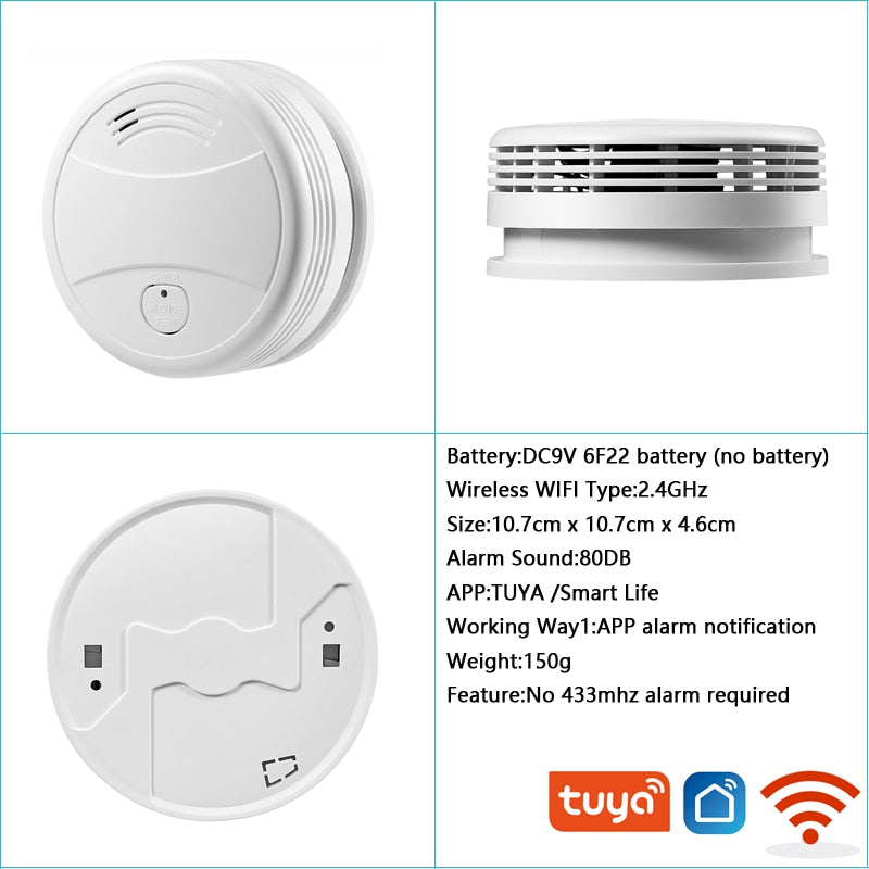 Independent Smoke Detector Sensor Fire Alarm Home Security System Firefighters