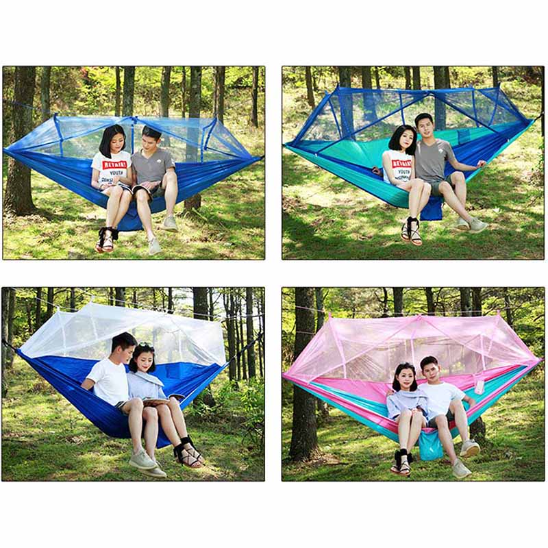 1-2 Person Portable Outdoor Camping Hammock with Mosquito Net High Strength