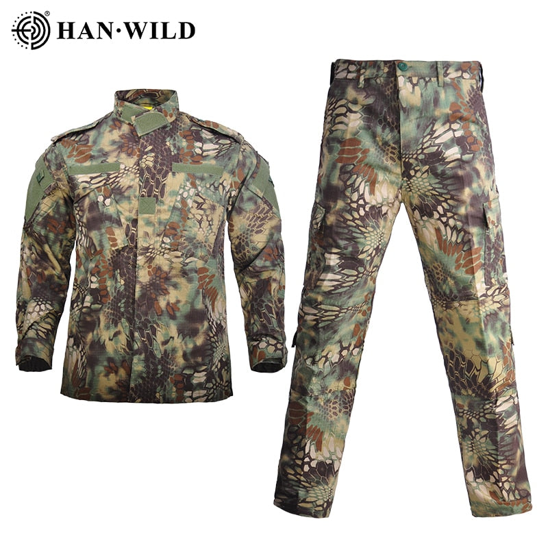 Men Military Uniform Airsoft Camouflage Tactical Suit Camping Army Special