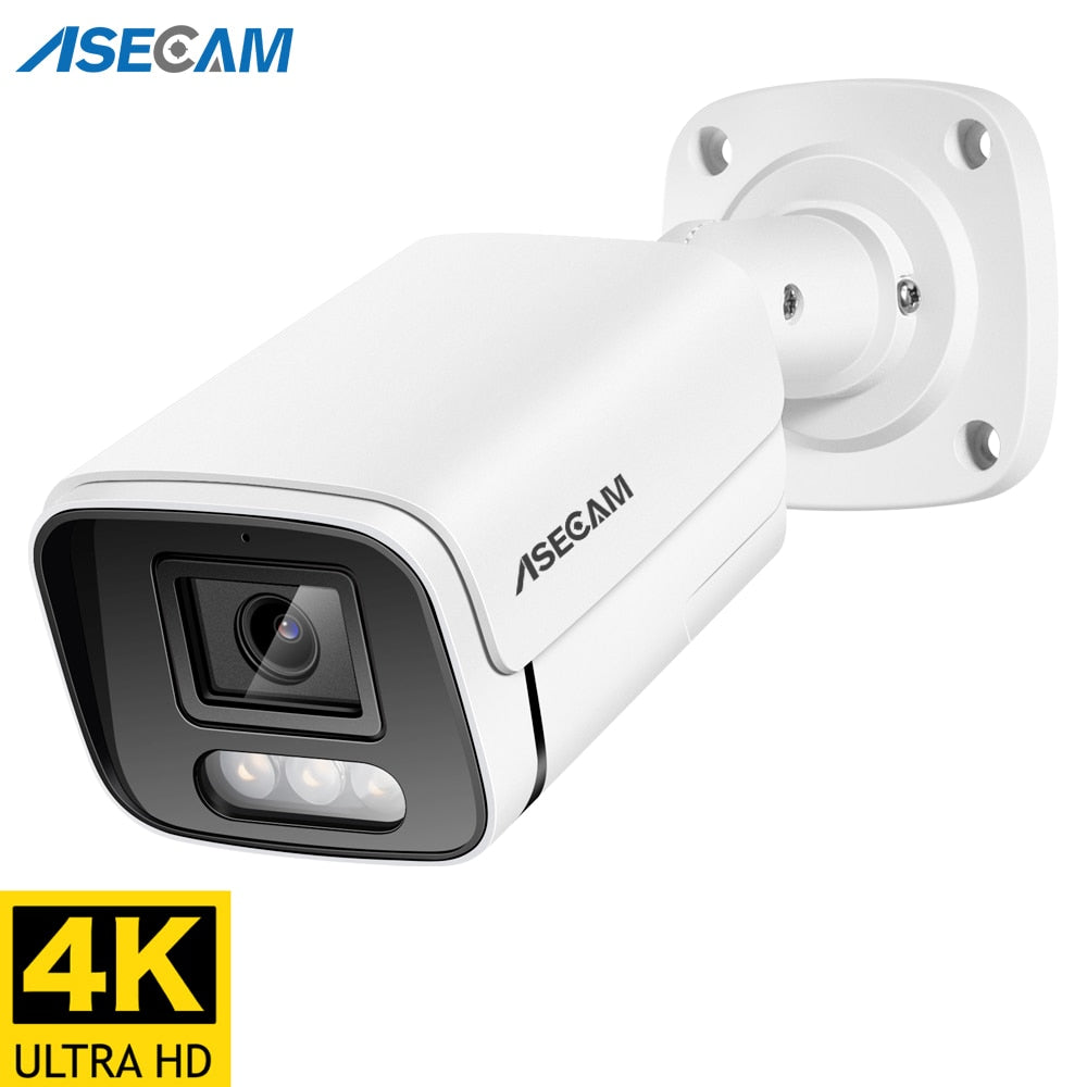 New 4K 8MP IP Camera Audio Outdoor POE H.265 Onvif Metal Bullet CCTV Home