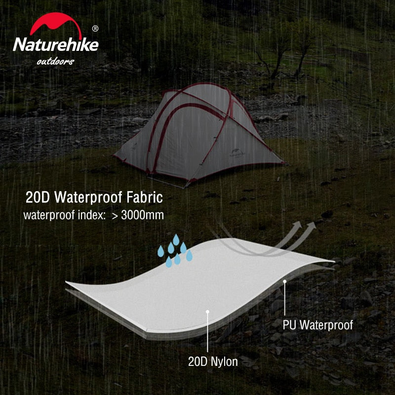 Naturehike Tent 3 4 Person Camping Tent Hiby Family Travel Tent Ultralight Waterproof