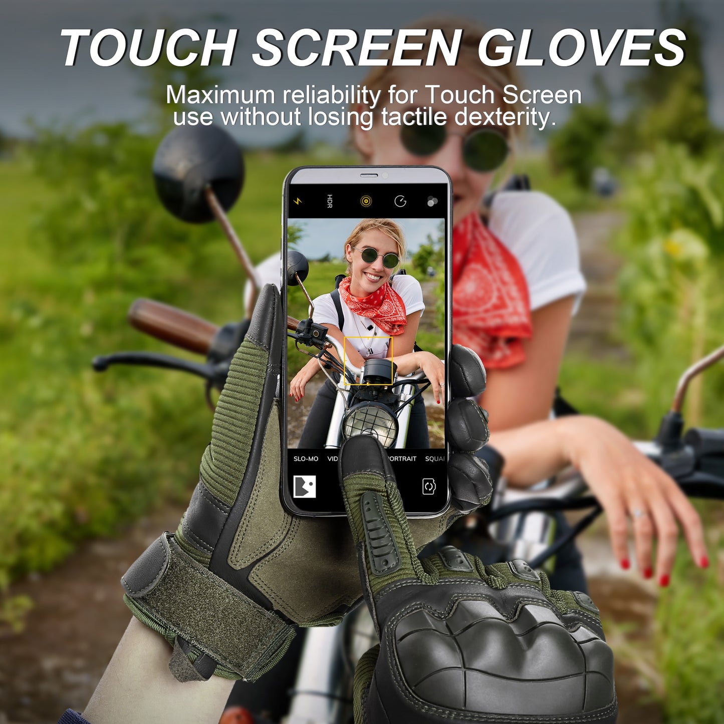 Military Tactical Touch Screen Gloves PU Leather Full Finger Glove Airsoft Paintball Bicycle