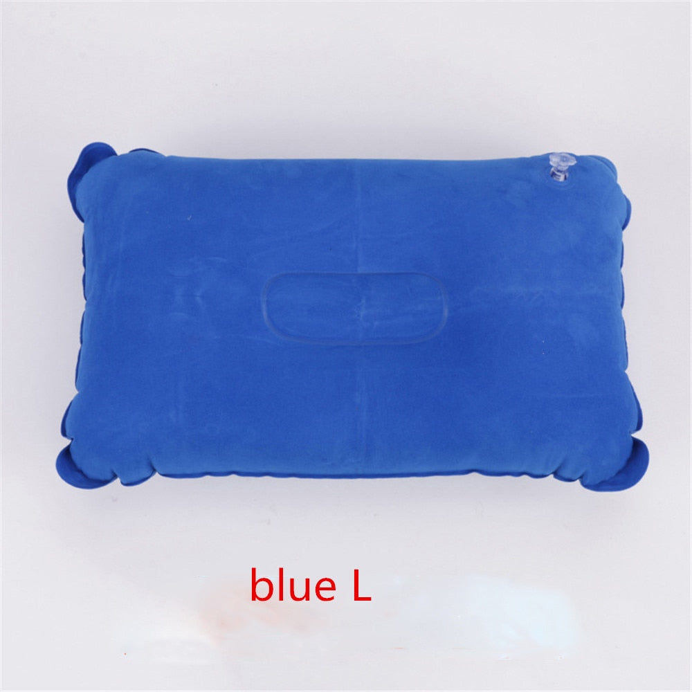 Portable Soft Ultralight Inflatable PVC Nylon Air Pillow Sleep Cushion