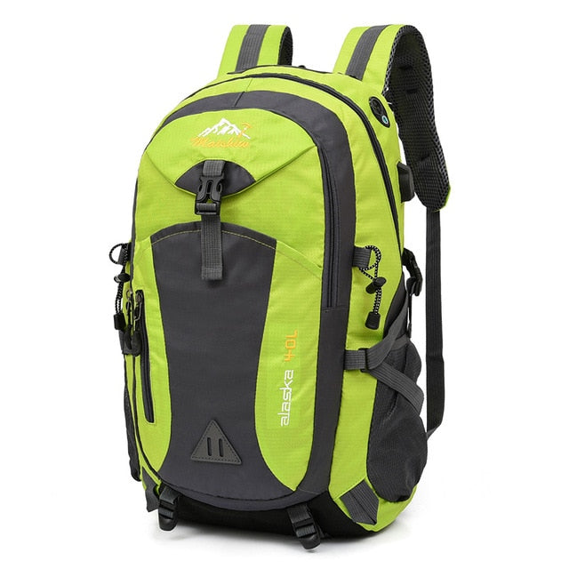 Men's Women's 40L Waterproof Backpack USB Climbing Travel Bag Men Outdoor Sports