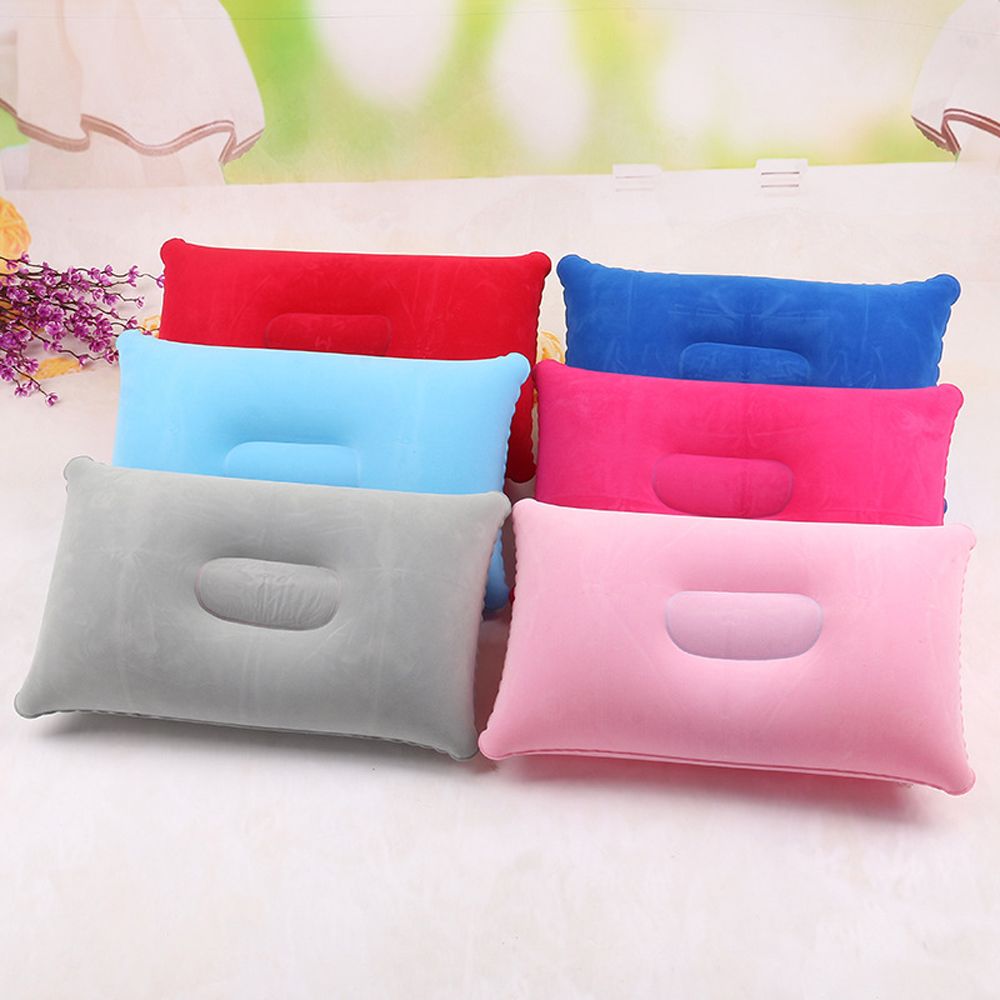 Portable Soft Ultralight Inflatable PVC Nylon Air Pillow Sleep Cushion