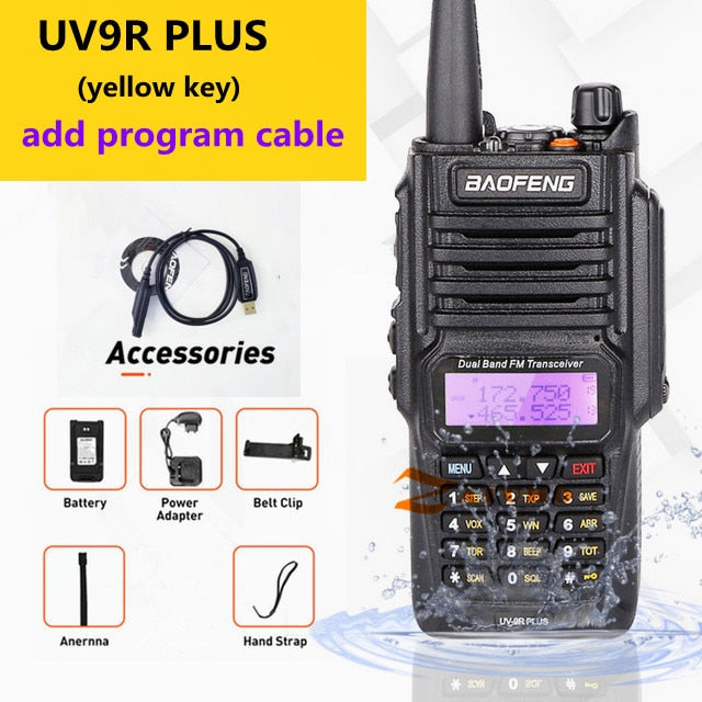 2022 Baofeng UV-9R Plus Waterproof Walkie Talkie UV9Rplus Dual Band Portable CB