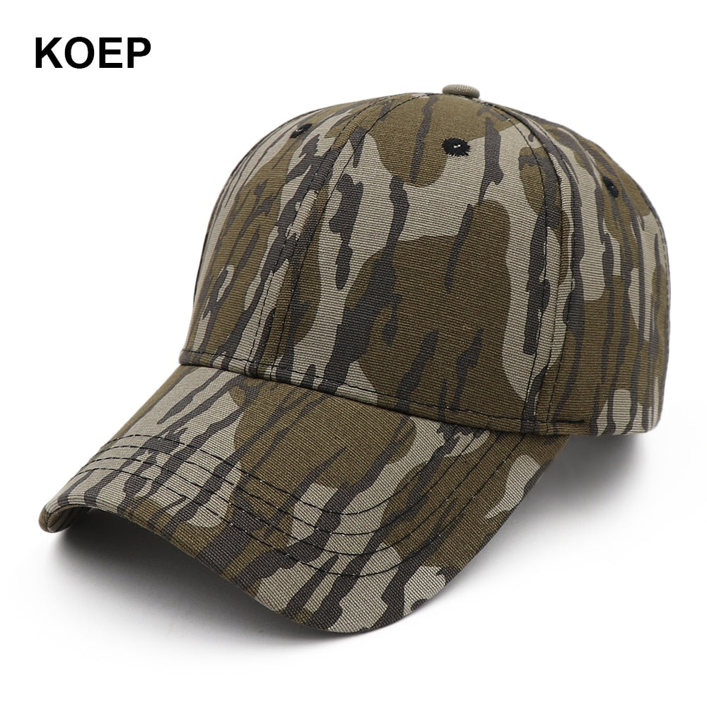 KOEP New Camo Baseball Cap Fishing Caps Men Outdoor Hunting Camouflage Jungle