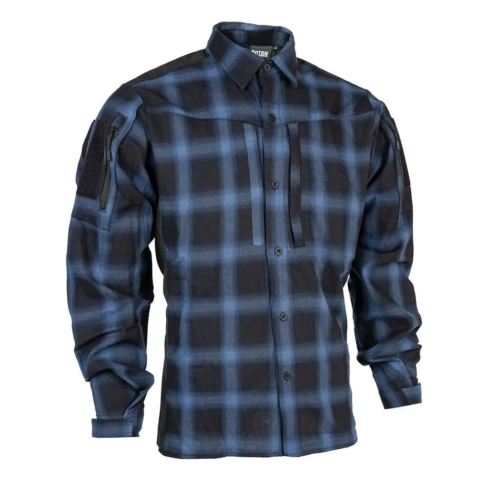 Bacraft TRN Tactical Plaid Shirt Long Sleeve Breathable Tactical Combat Commuting