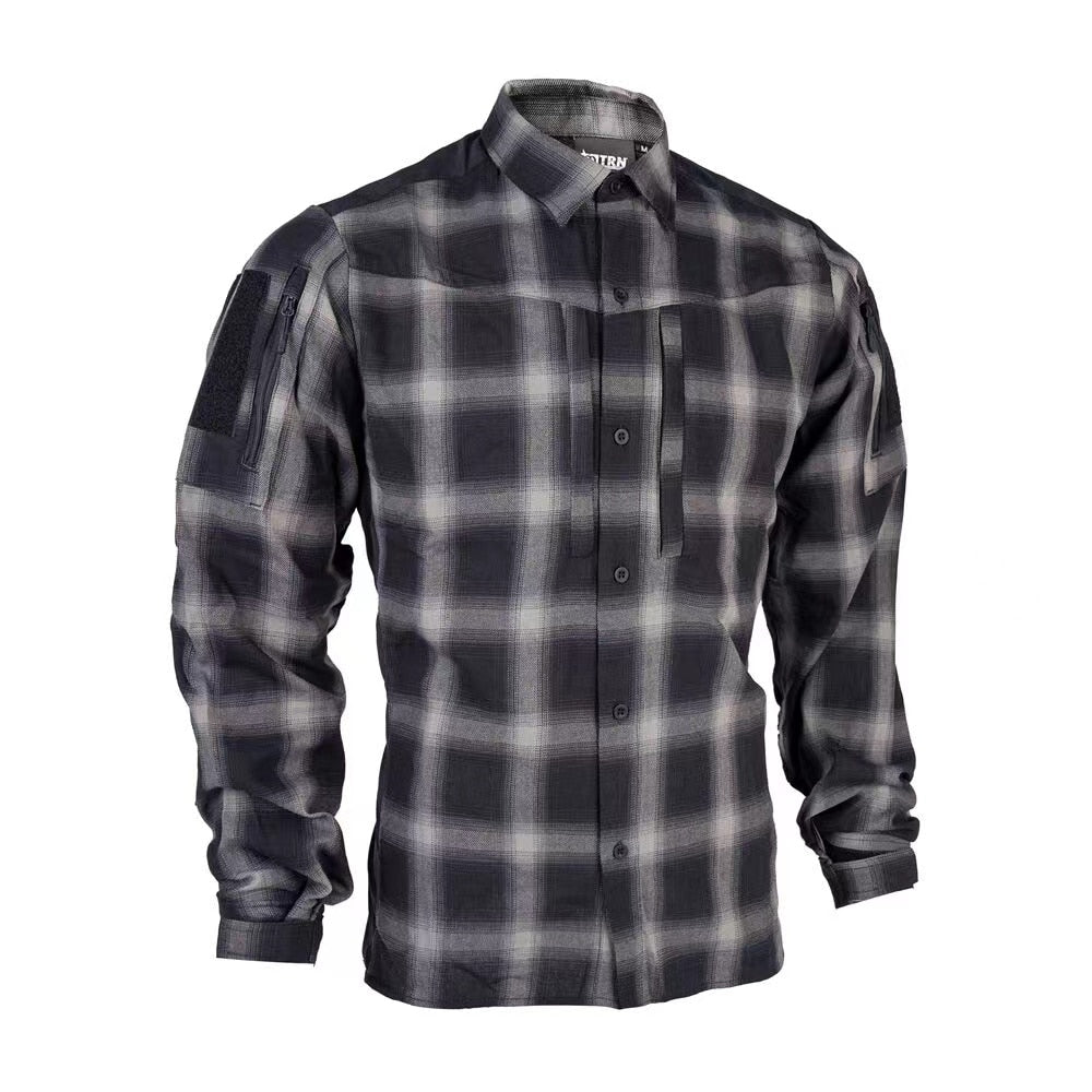 Bacraft TRN Tactical Plaid Shirt Long Sleeve Breathable Tactical Combat Commuting