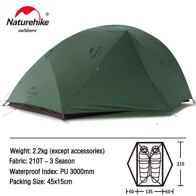 Naturehike Star River Camping Tent 2 Person Ultralight Waterproof Tent Double Layer