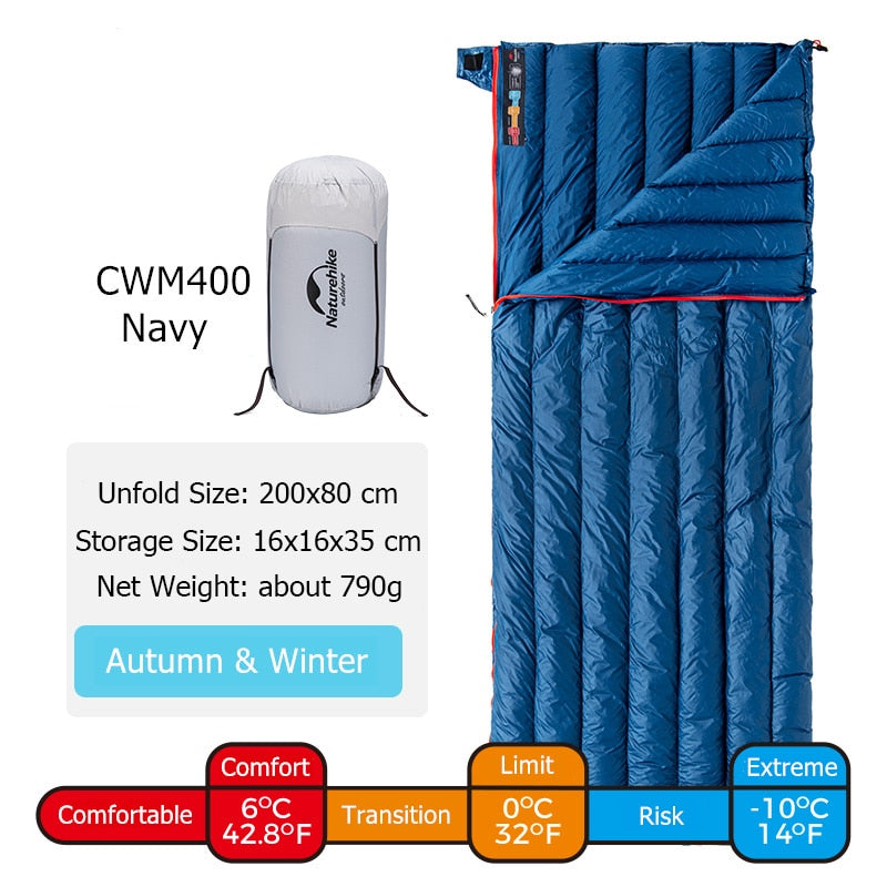 Naturehike CW280 Sleeping Bag Winter Waterproof Goose Down Sleeping