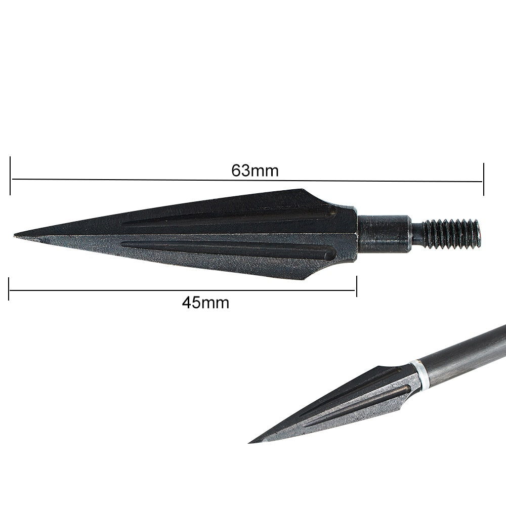 High Quality 3/6/12/24pcs Carbon Steel Arrowheads Archery Broadheads Hunting Arrow