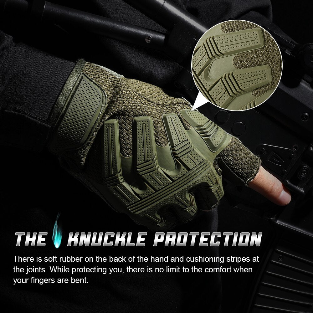 Fingerless Glove Half Finger Gloves Tactical Military Army Mittens SWAT Airsoft Bicycle Outdoor