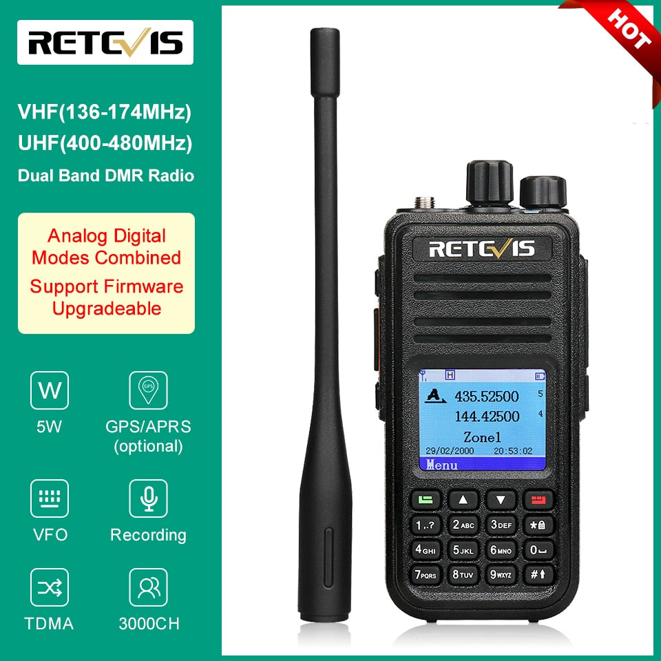 Retevis RT3S DMR Digital Walkie Talkie Ham Radio Stations Walkie-talkies Professional