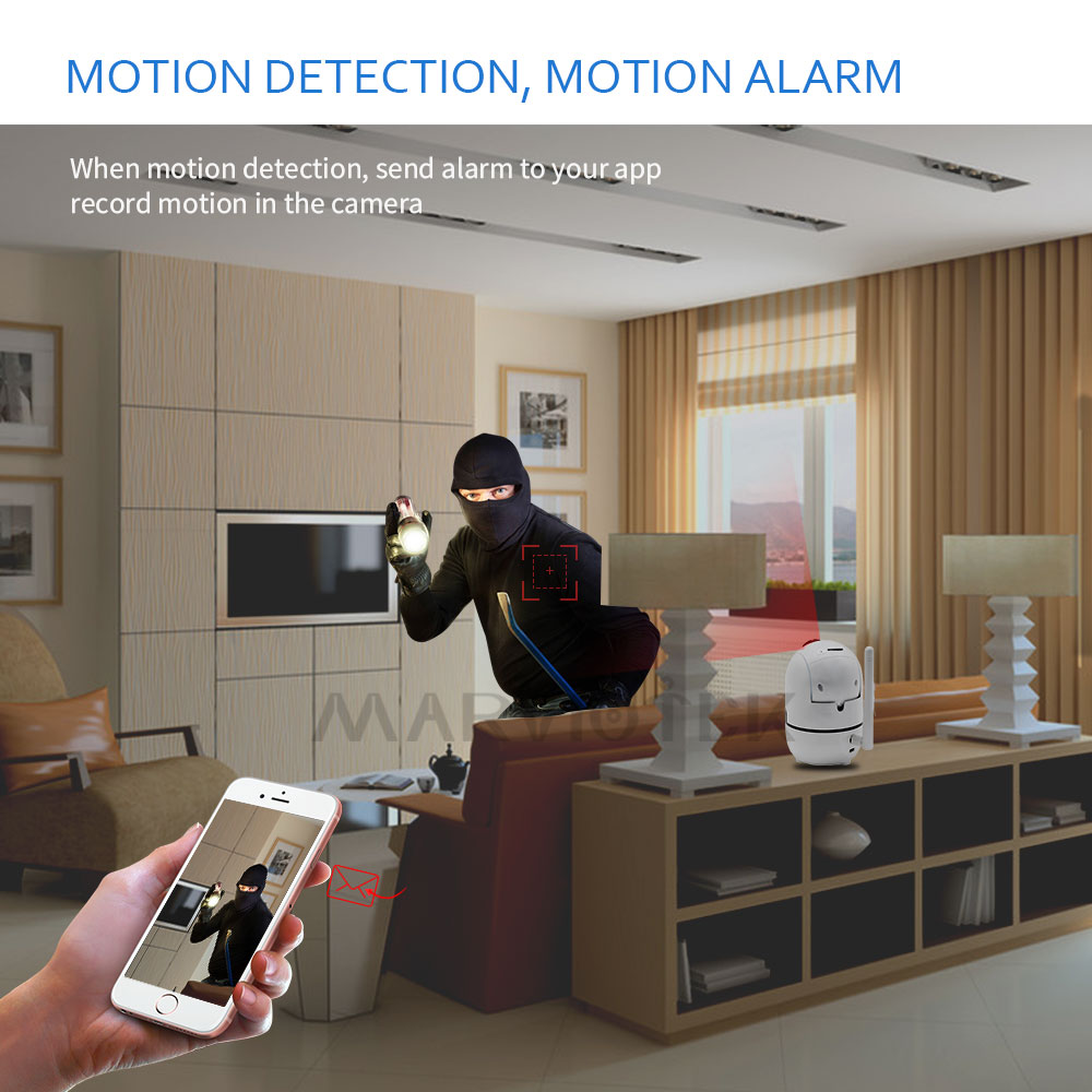 720P Baby Monitor Smart Home Cry Alarm Mini Surveillance Camera with Wifi Security