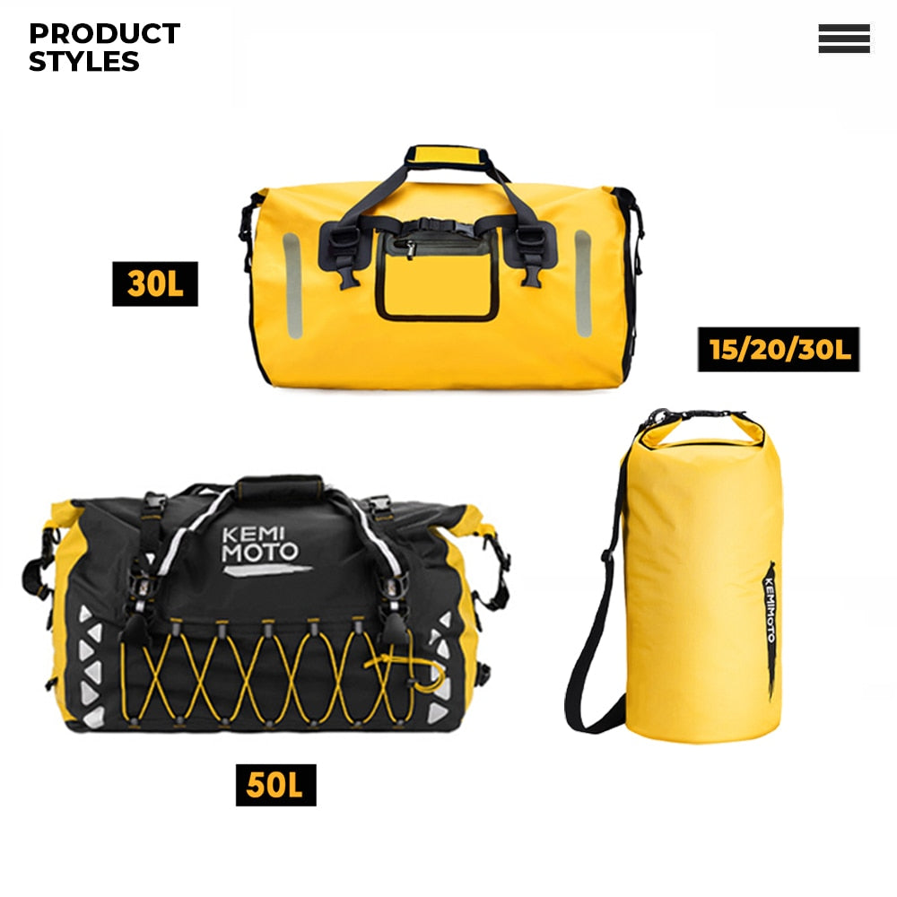 Motorcycle Bag Outdoor PVC Dry Sack Bag Waterproof 10L 20L 30L, Shoulder, Bag