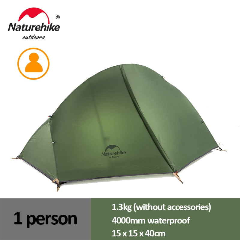 Naturehike Cycling Tent 1 Person Ultralight Backpacking Tent Double Layer Fishing Beach