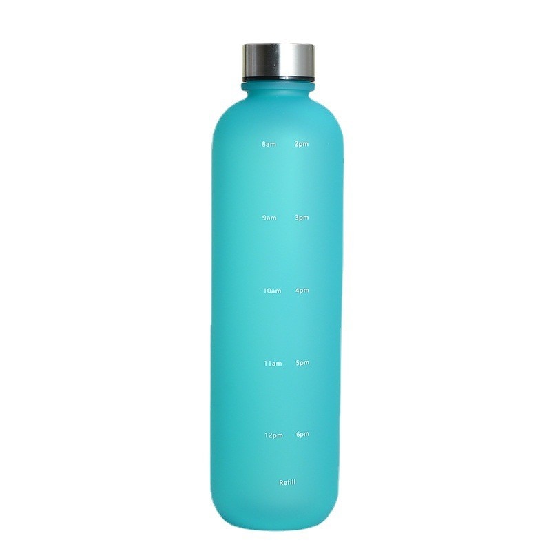 1L Water Bottle With Time Marker 32 OZ Motivational Reusable Fitness Sports Outdoors