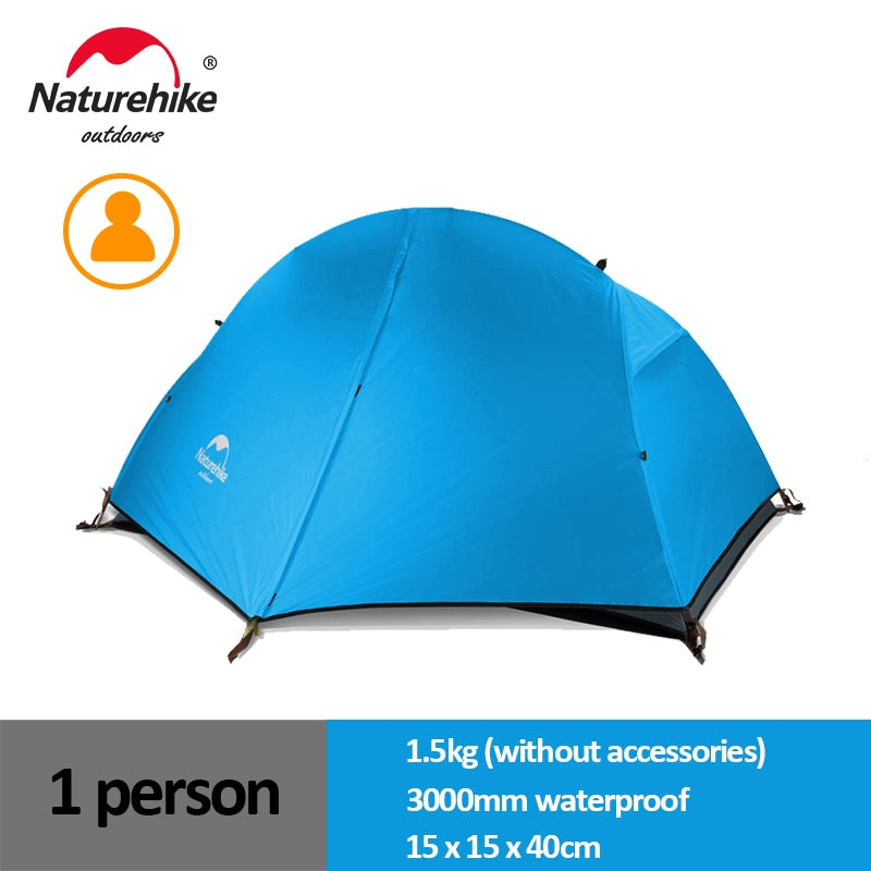 Naturehike Cycling Tent 1 Person Ultralight Backpacking Tent Double Layer Fishing Beach