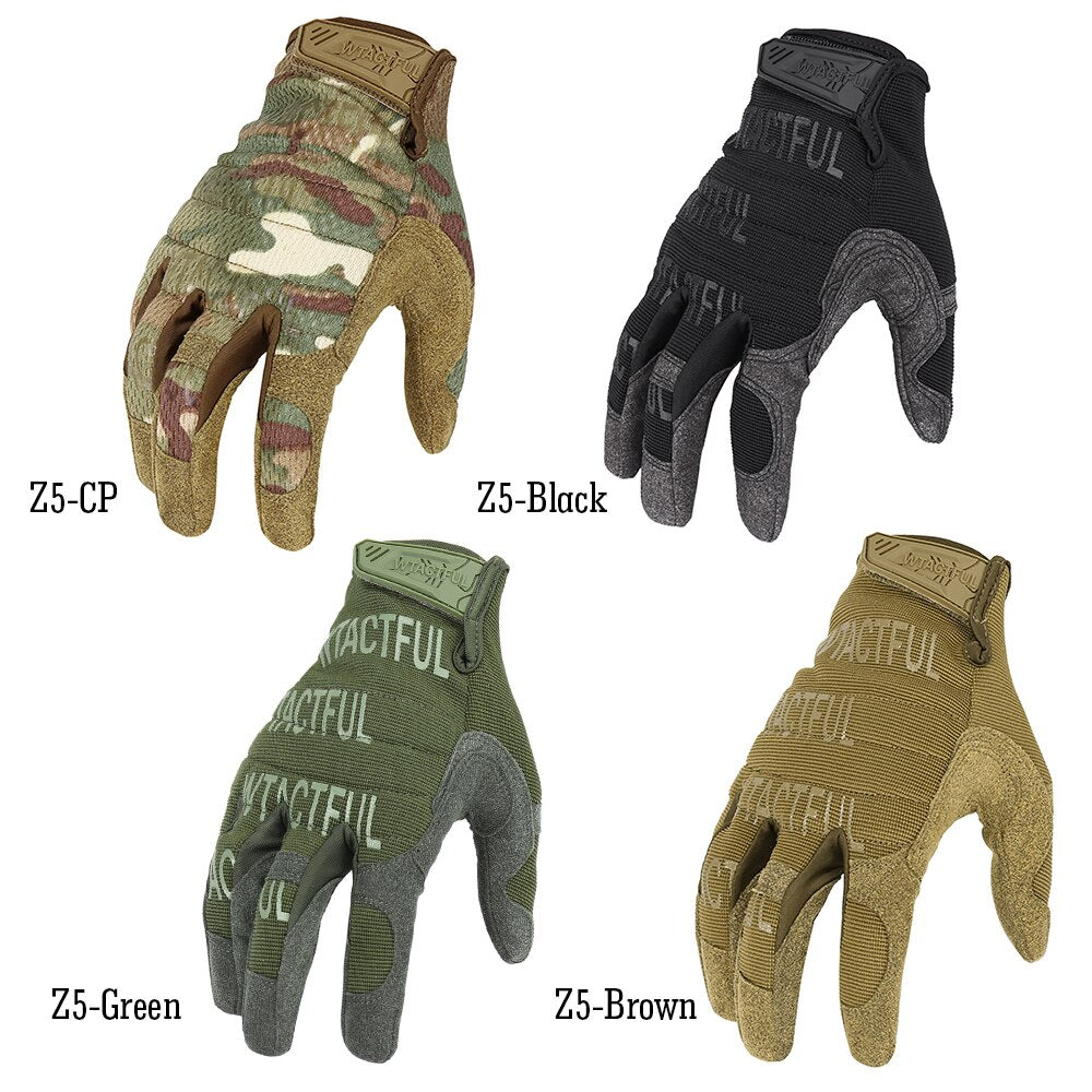 Men Tactical Gloves Shockproof Camo Airsoft Full Finger Glove Military Hiking Mittens