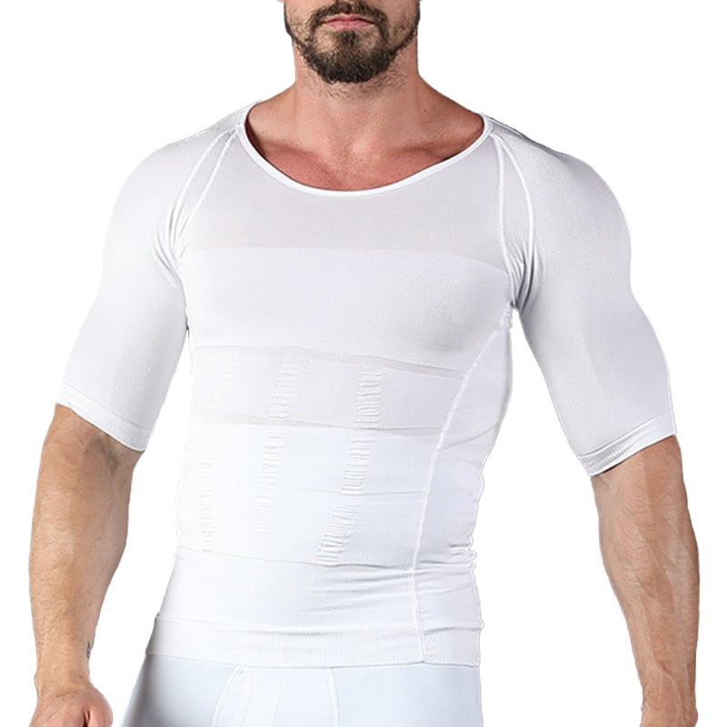 Men&#39;s Slimming Body Shapewear Corset Vest Shirt Compression Abdomen Tummy