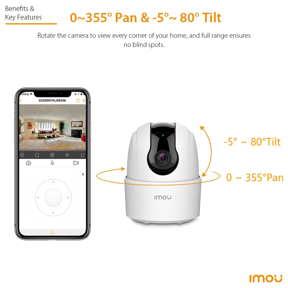 Dahua Imou TA22/42 Ranger 2C 4MP Home Wifi 360 Camera Human Detection Night