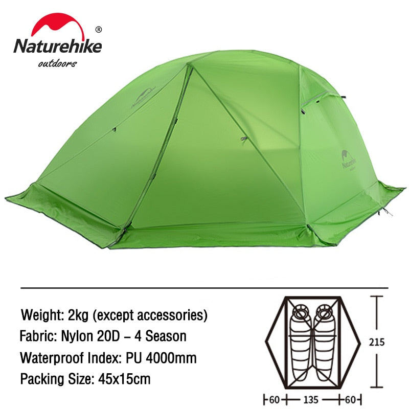 Naturehike Star River Camping Tent 2 Person Ultralight Waterproof Tent Double Layer