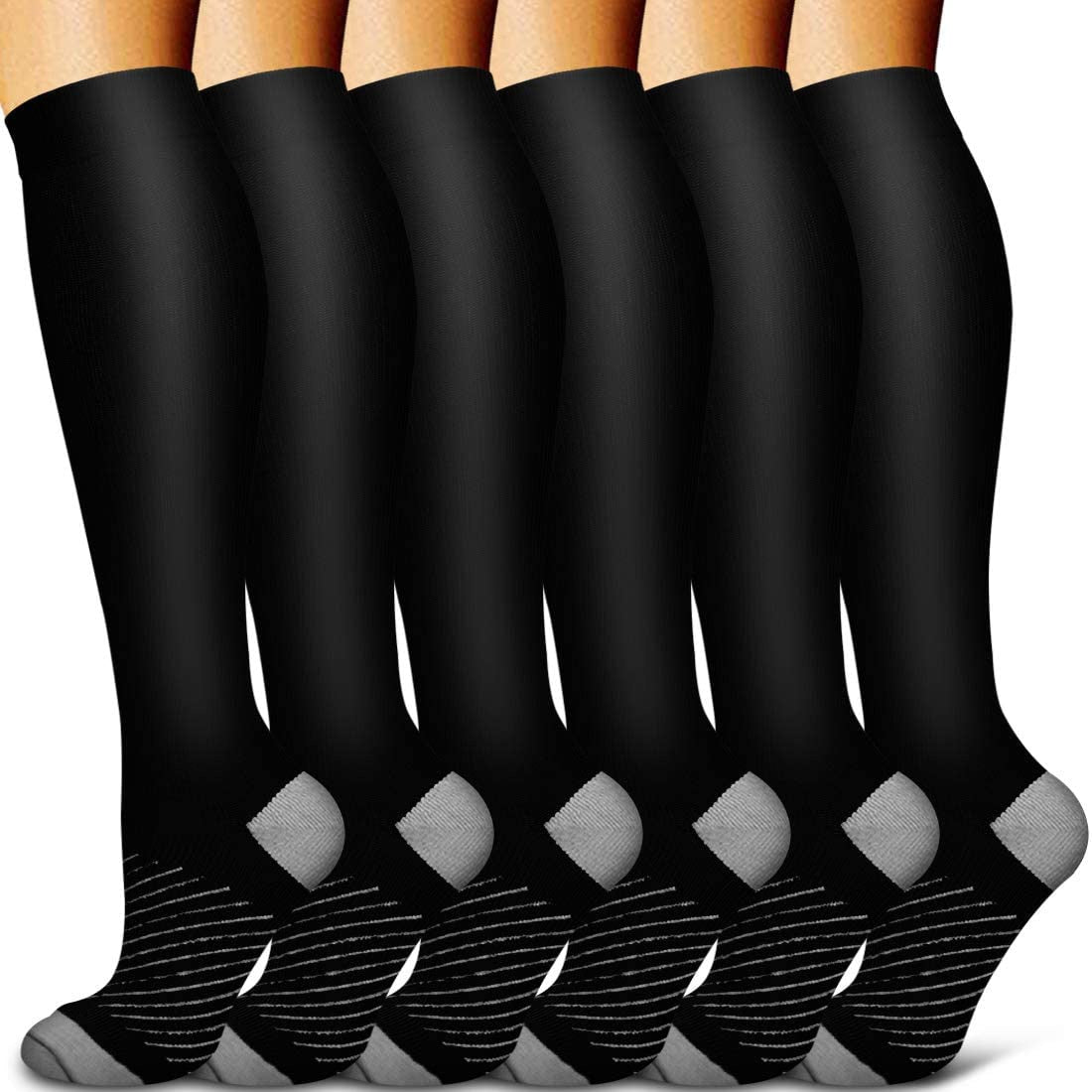 5/6 Pairs Men and Women Compression Socks Circulation Recovery Varicose Veins