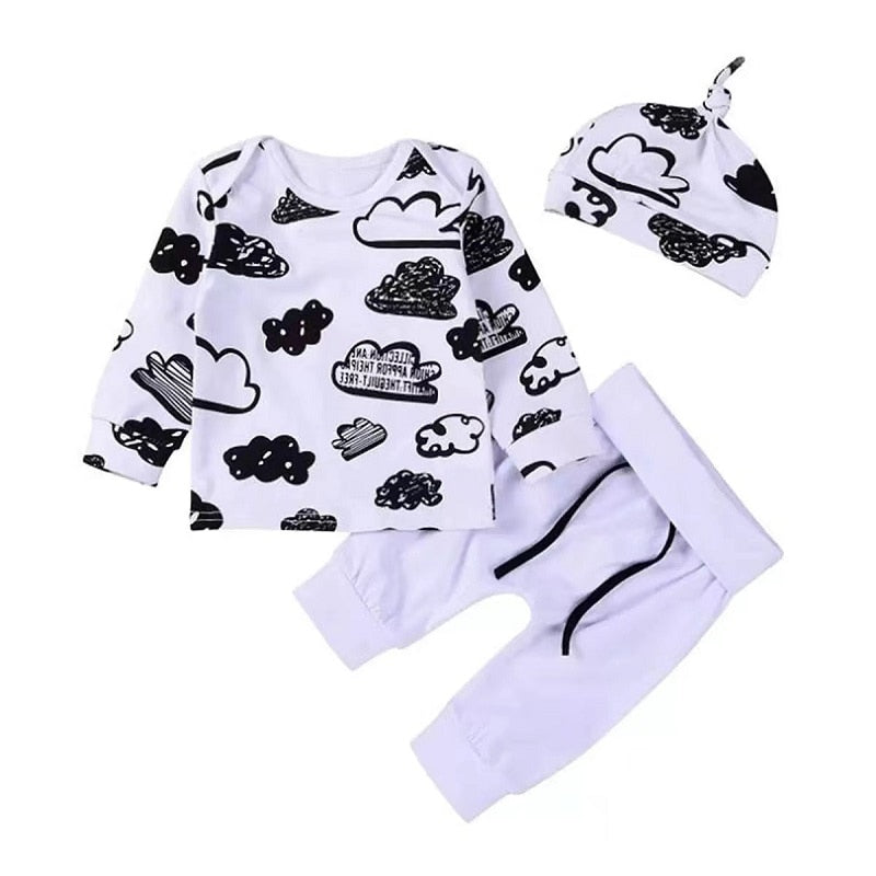 Spring Fall Cotton Newborn Baby Girl Clothes 0-3 Months Polka Dot Unisex Infant Clothes