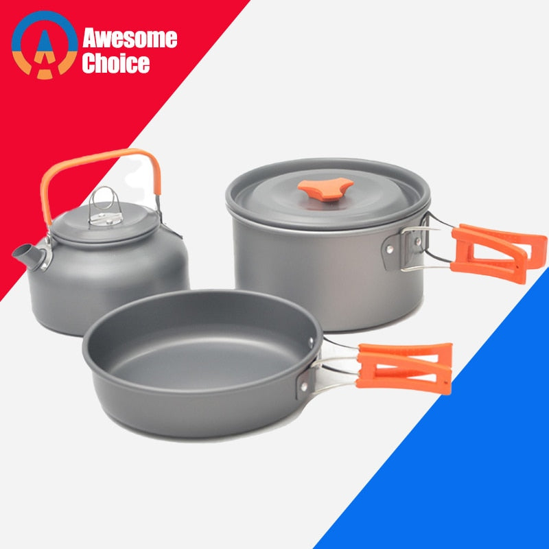 Quality Camping cookware Outdoor cookware set camping tableware cooking set travel