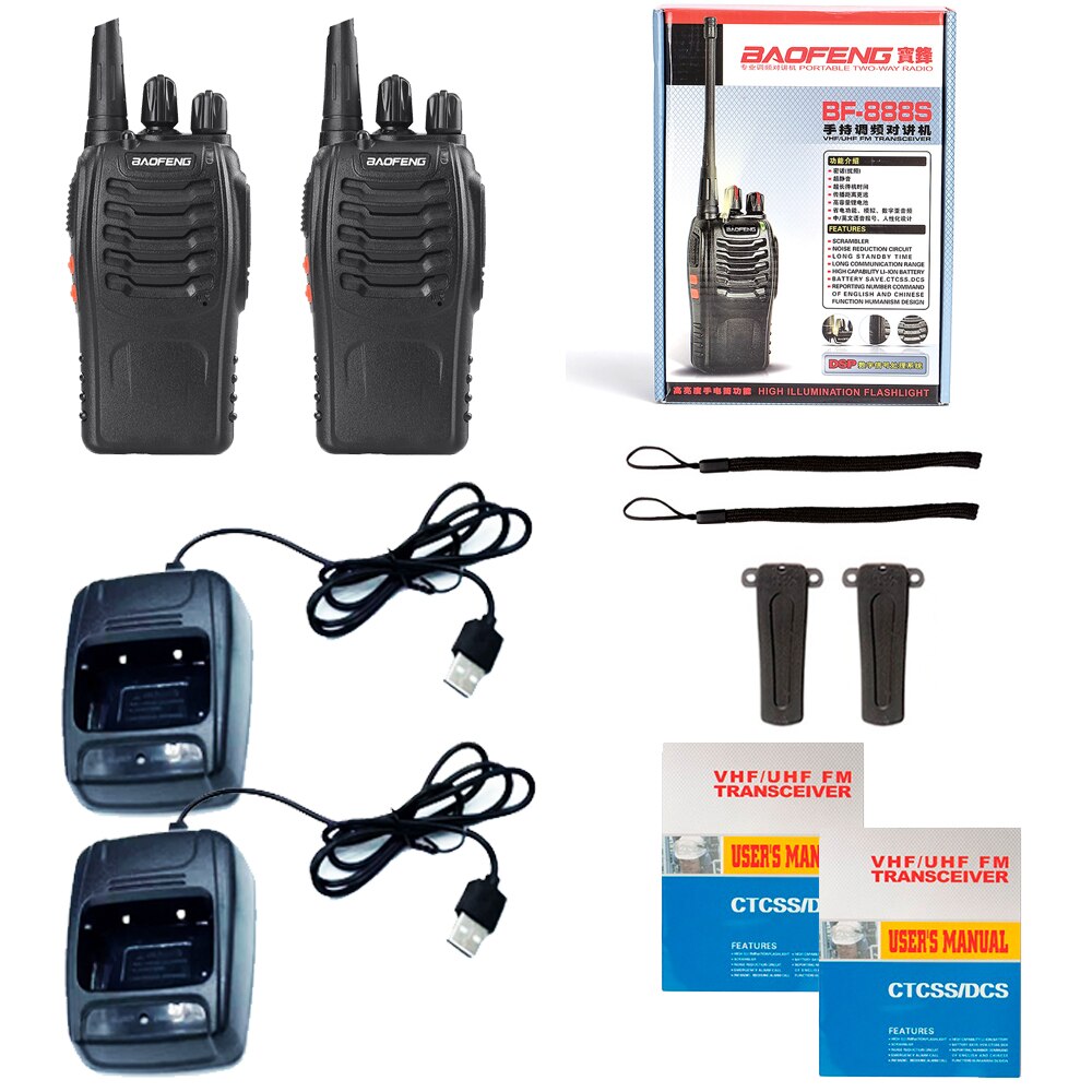 2022 Original 5/10W 4PCS Baofeng BF-888S Walkie Talkie UHF 400-470MHz Radios