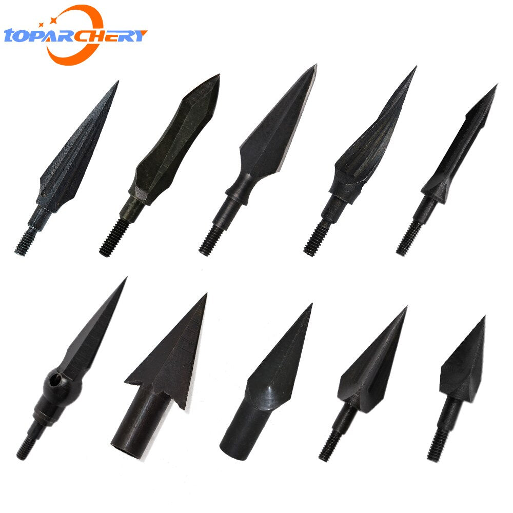 6pcs Sharp Carbon Steel Rotary Arrow Heads Broadheads Tips Arrow Points Archery