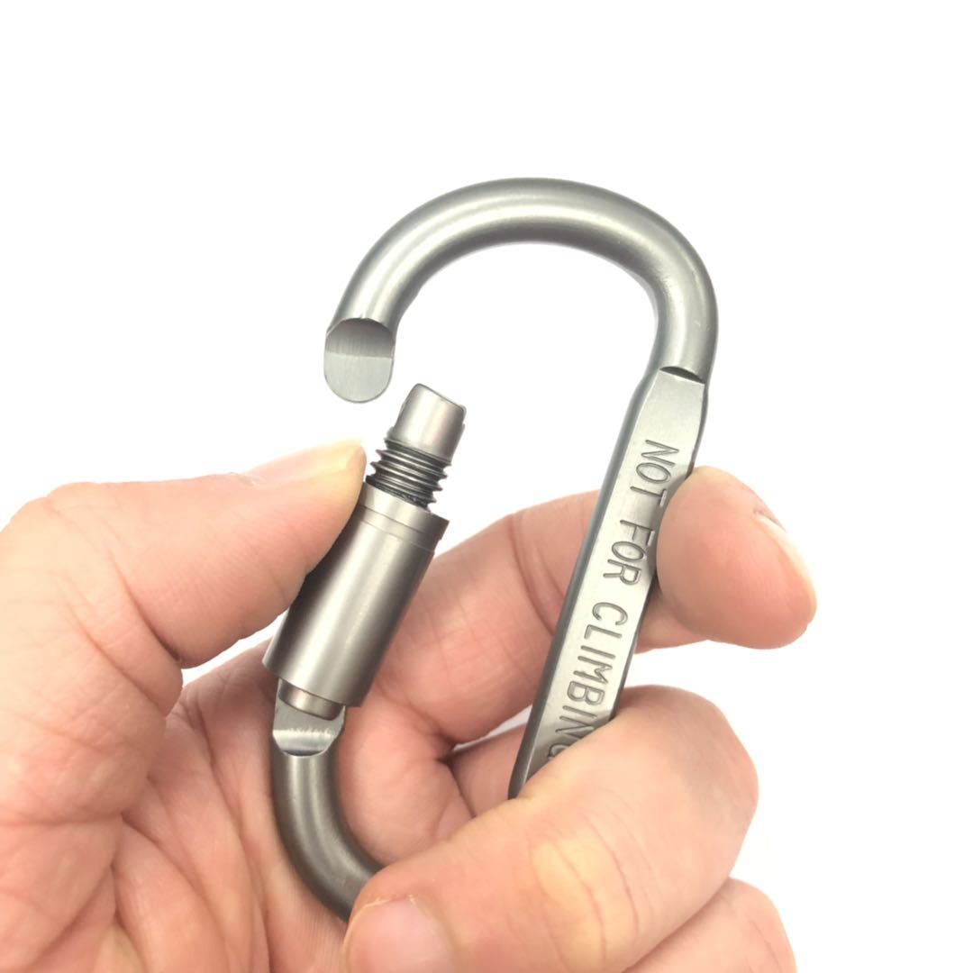 Survival D-ring Locking Carabiner Clip Set Screw Lock Hanging Hook Buckle Karabiner