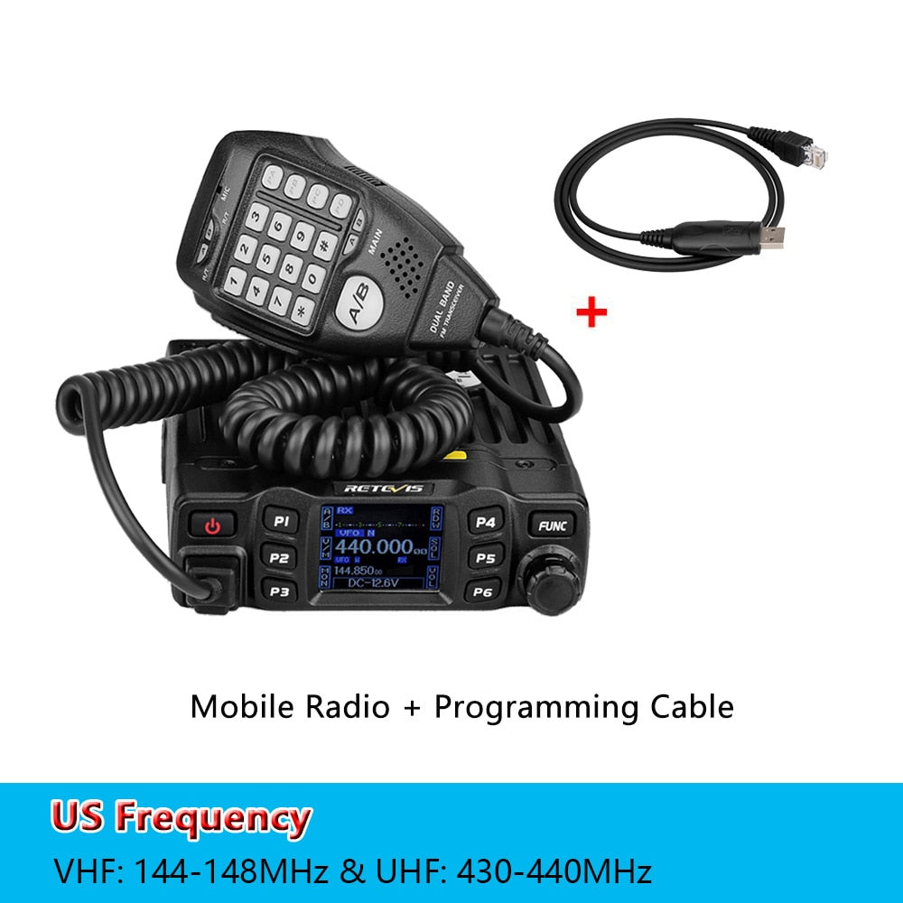 RETEVIS RT95 Car Radio with Screen Ham Car Mobile Radio Station Autoradio Two-way