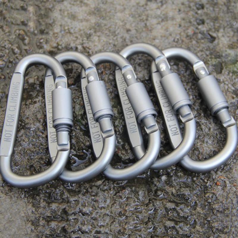 6pcs/lot Carabiner Travel Kit Camping Equipment Alloy Aluminum