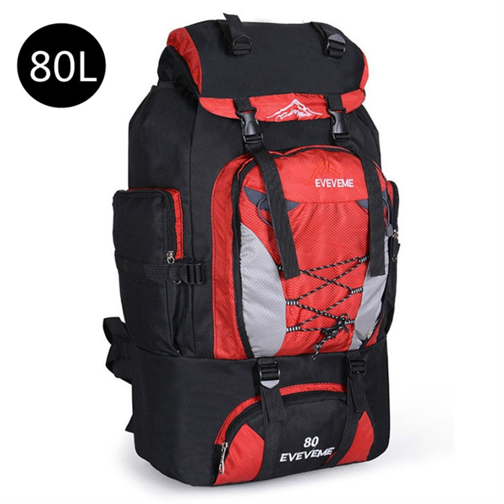 Men&#39;s 80L Large Waterproof Climbing Hiking Backpack Camping Mountaineering